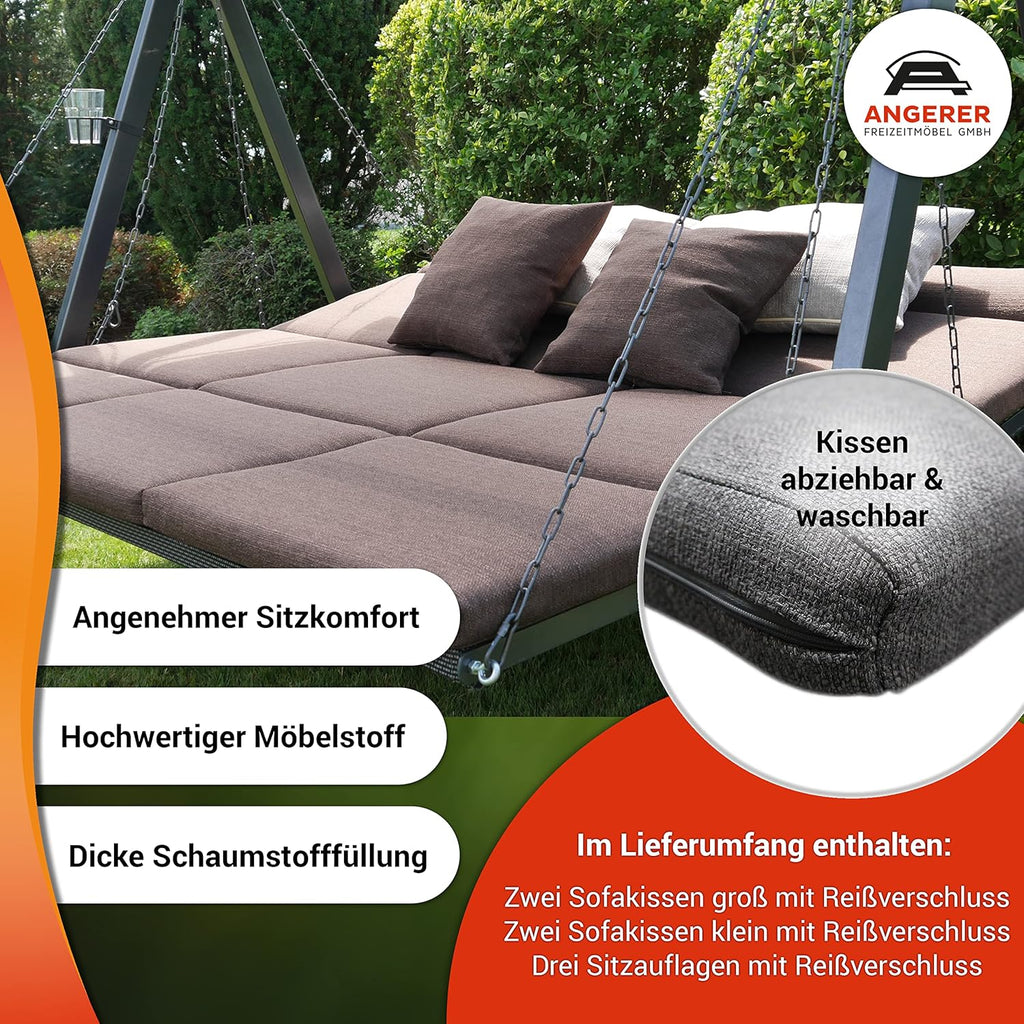 2026 Angerer Hollywood Swing Lounge Smart Ashgrey