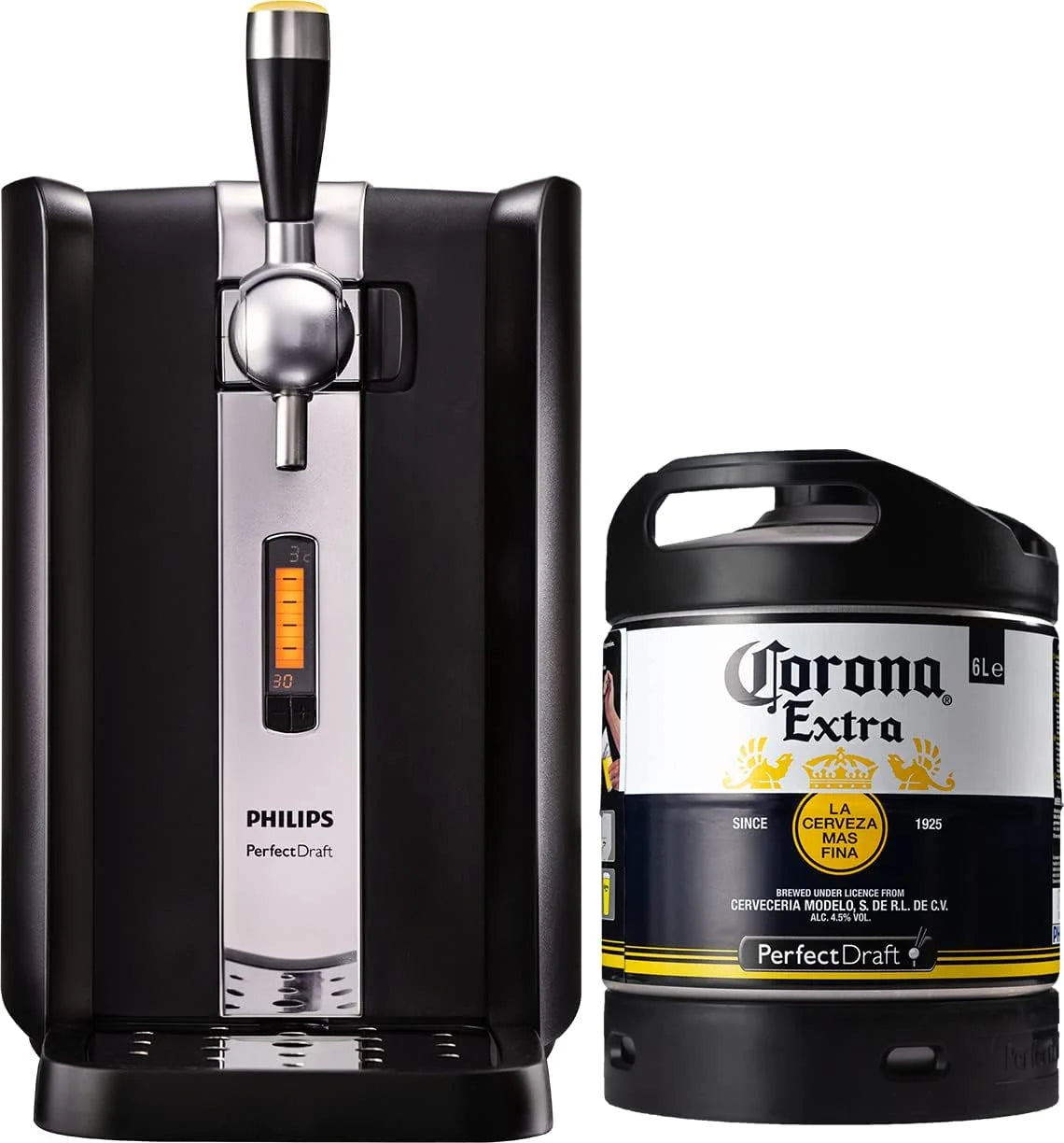 Sistema de cerveza de barril Perfect Draft HD 3720/26 + barril de 6 litros (modelo 2026) | Cerveza de barril, incluye depósito de 5 € (Coronavirus).