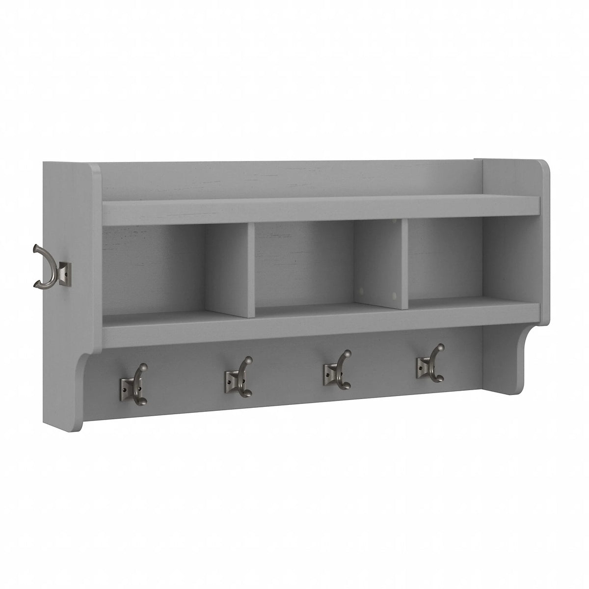 2026 40 Inch Wall Mounted Coat Rack with Shelf, Wooden Entryway Storage and Hanging Organizer