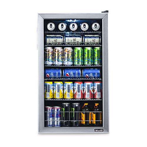 2026 Beverage Refrigerator Cooler | 126 Cans Free Standing with Right Hinge Glass Door