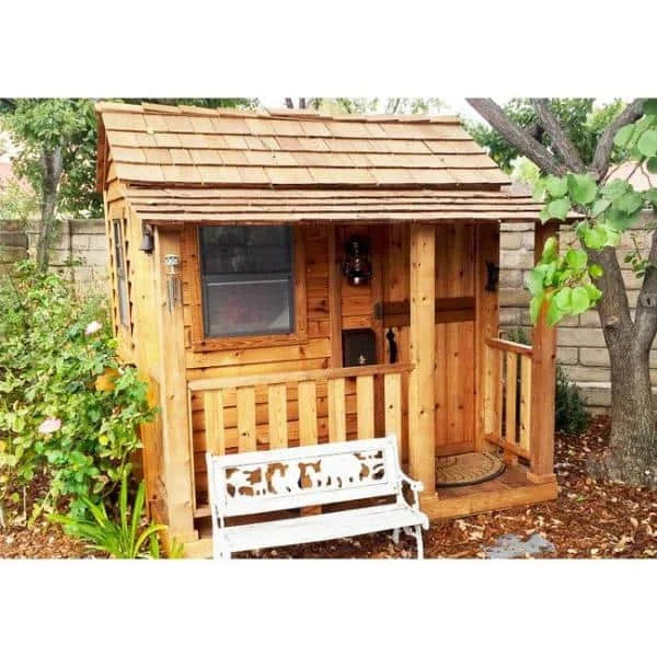 2026 Outdoor Living Today Little Squirt 6 ft. Cedar Playhouse with Windows and Dutch Door