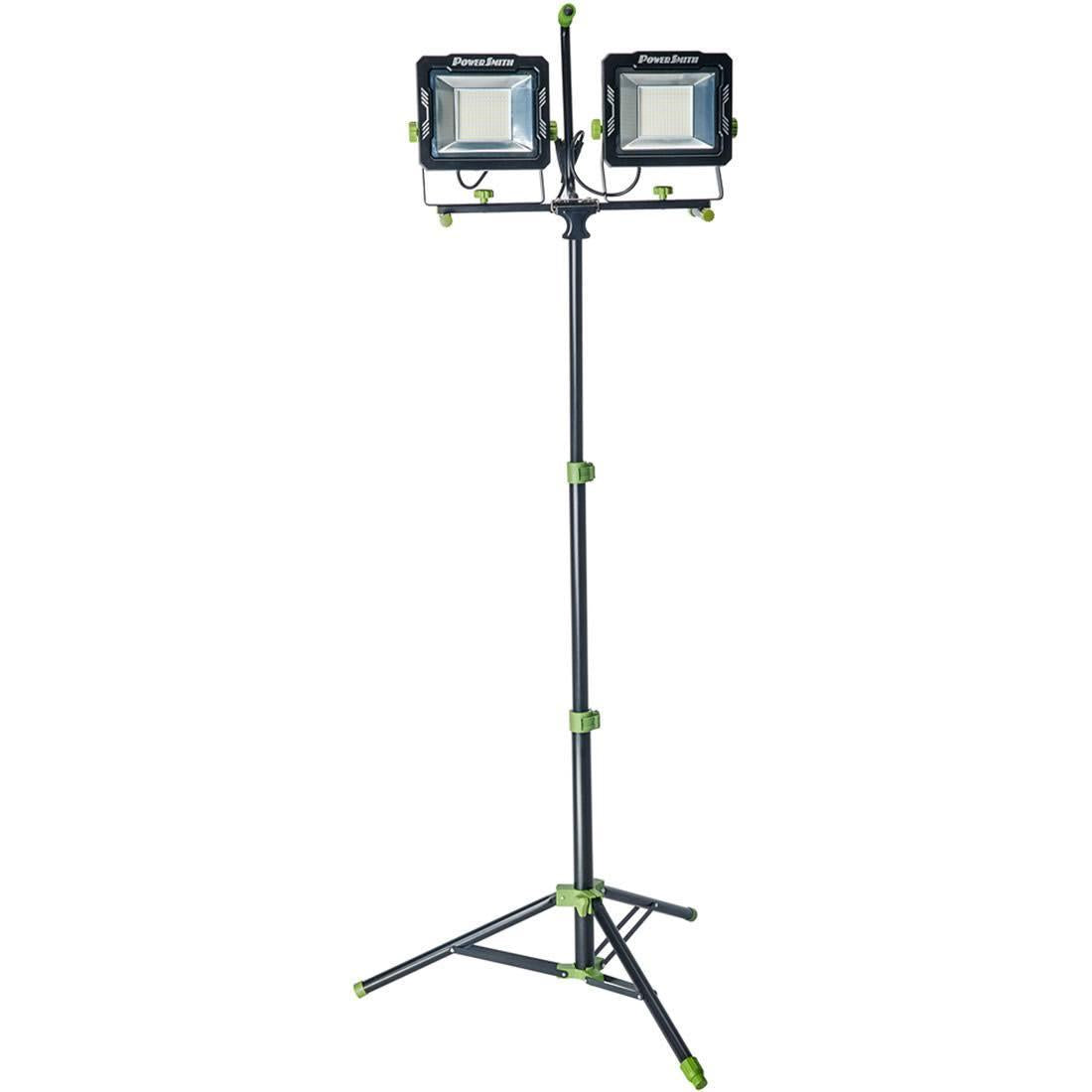 2026 20,000-Lumen Dual-Head LED Work Light with Adjustable Tripod
