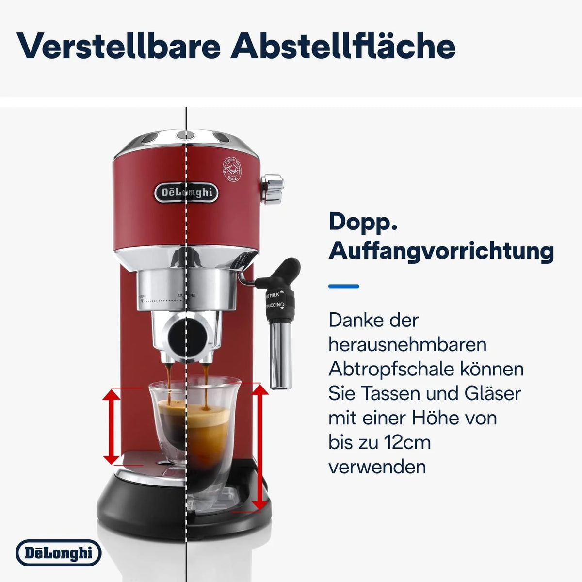 Cafetera espresso De'Longhi Dedica Style EC 685.M de 2026 con portafiltro, espumador de leche profesional, solo 15 cm de ancho, para café molido o cápsulas ESE, depósito de agua de 1 l, color plata.