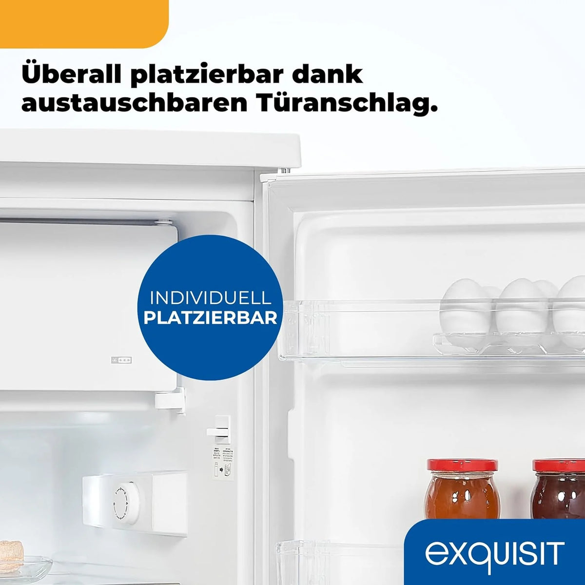 Refrigerador Exquisit 2026 con compartimento congelador, 120 litros, congelador de 4 estrellas, refrigerador independiente, KS516 – 4 – H – 010D Blanco