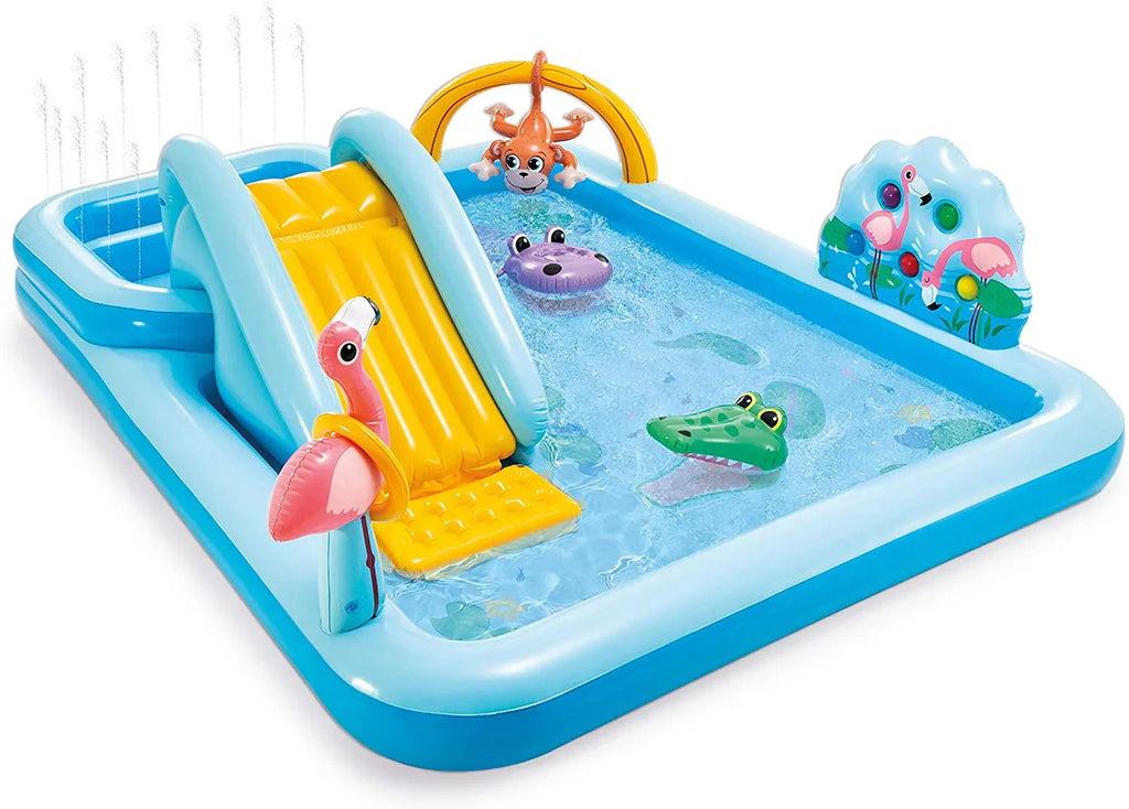 2026 Inflatable Jungle Adventure Play Center - 96′′ X 78′′ X 28′′ - Kiddie Pool for Ages 2 and Up