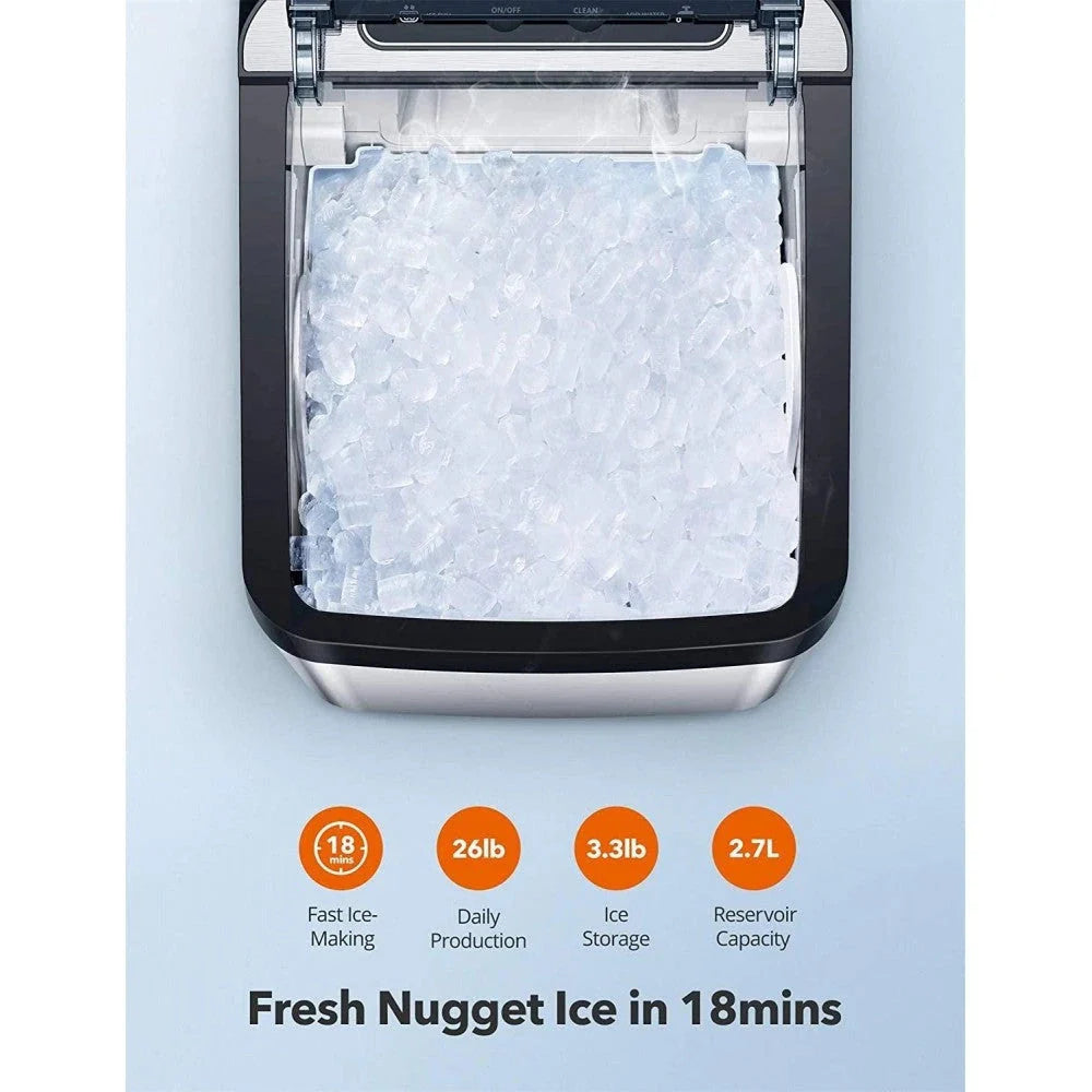 2026 Nugget Ice Maker for Countertop TAOTRONIC Sonic Ice Maker Machine