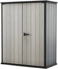 2026 Keter High Store Plus – Cobertizo de jardín Exterior, 1400L, Color Gris, tecnología Duotech Paredes aptas para Pintar, 170.4 x 140 x 73.6 cm