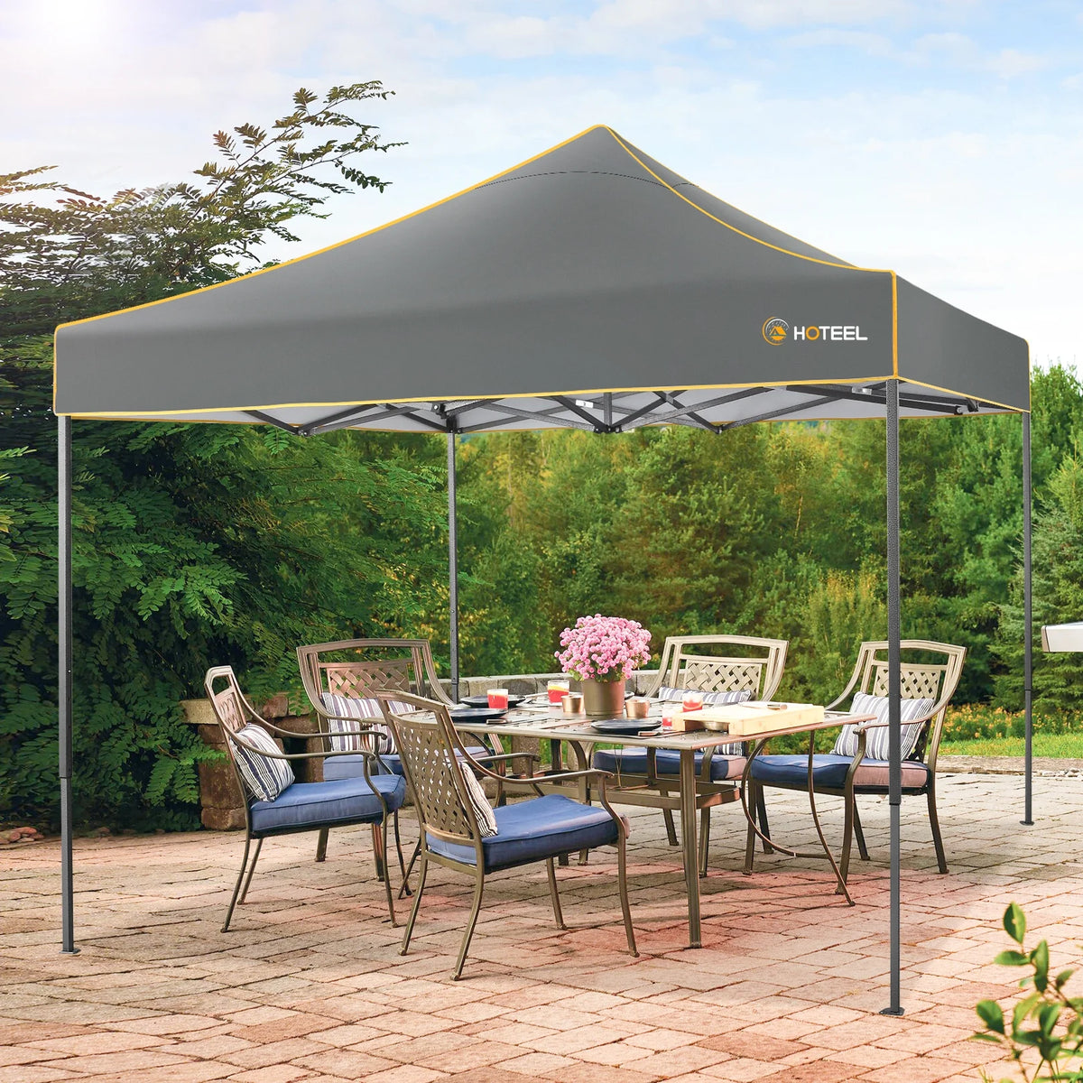 2026 SANOPY 10'x10' Pop up Canopy Tent Anti-UV Waterproof Outdoor Gazebo Instant Party Wedding Backyard Canopy Tent Shade Shelter for Backyard, Patio, Parties,Khaki
