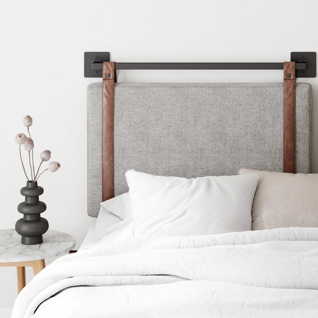 2026 Wall Mount Upholstered Headboard with Metal Rail - Modern Bedroom Headboard