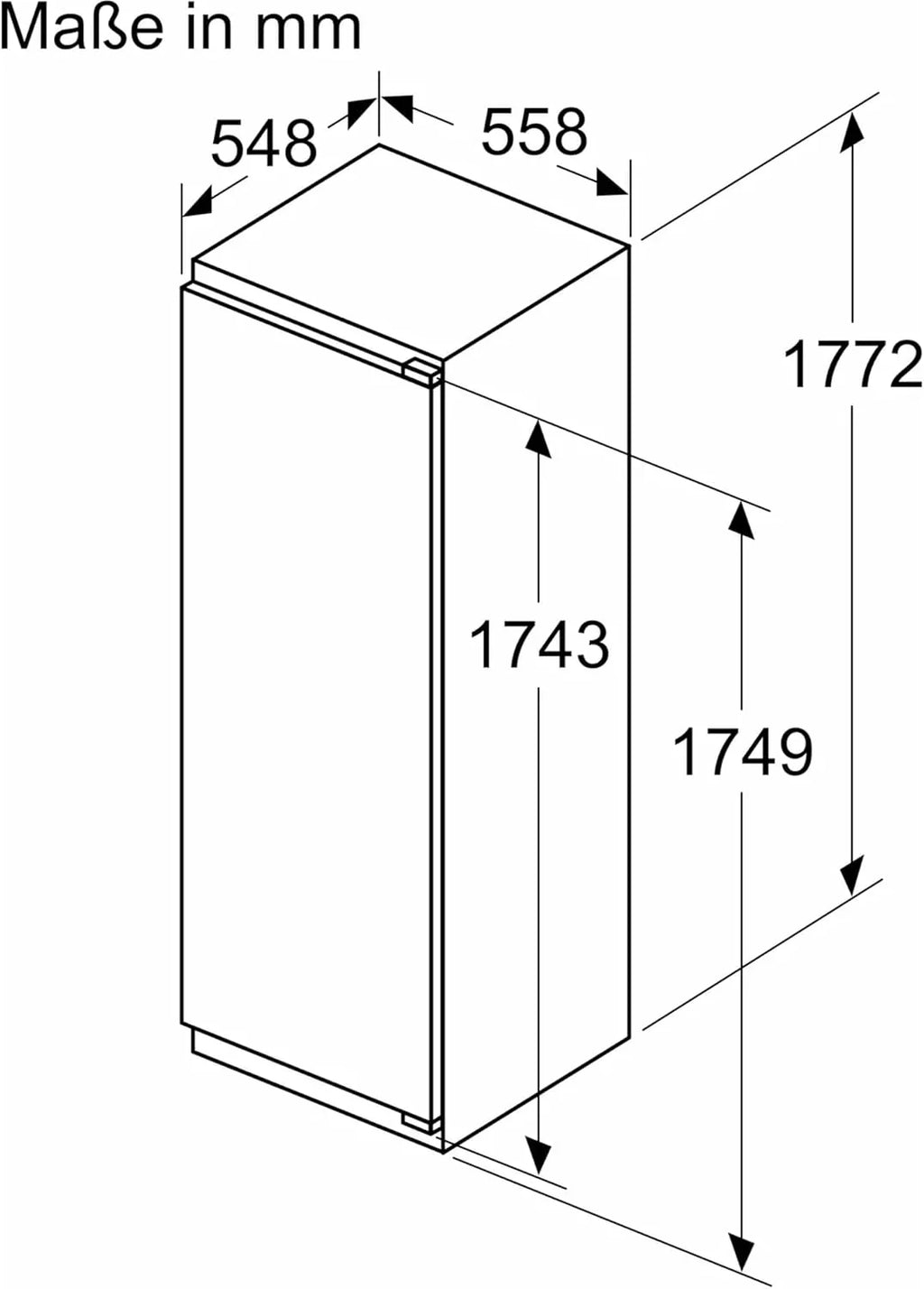 2026 BOSCH Frigorífico Cooler KIR81ADD0 Clase D 1,775mX55.8cm Integrable Blanco