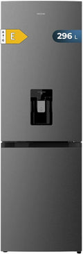 2026 Cecotec Frigorífico Combi 2 Puertas con dispensador de agua Bolero CoolMarket Combi 296 DF WD Dark E. 296L, 60cm de ancho, Funciones FastCooling, FastFreezing y DeFrost, LED interior, Dark Inox
