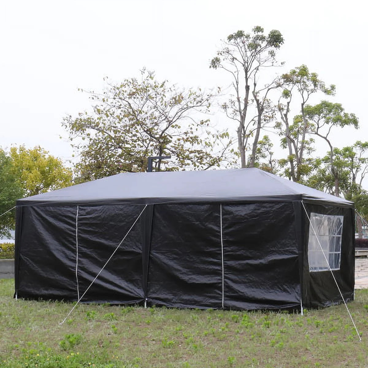 2026 Fithood 10'x20' Outdoor Party Tent with 6 Removable Sidewalls, Waterproof Canopy Patio Wedding Gazebo, Black