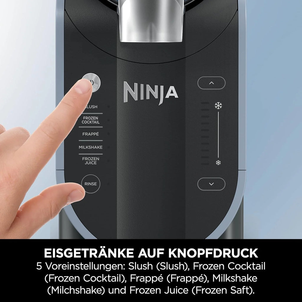 Máquina Ninja SLUSHi 2026 para granizados, cócteles helados, frappés, batidos y zumos congelados, no requiere hielo ni preparación, tecnología WhisperChill, capacidad de 1,9 L, color verde, FS301EUTG