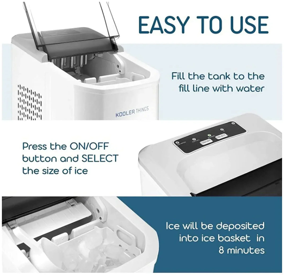 2026 Ice Maker Ice Cube Maker, Ice Making Countdown LED