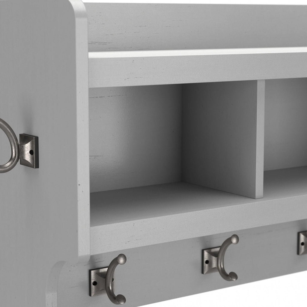 2026 40 Inch Wall Mounted Coat Rack with Shelf, Wooden Entryway Storage and Hanging Organizer