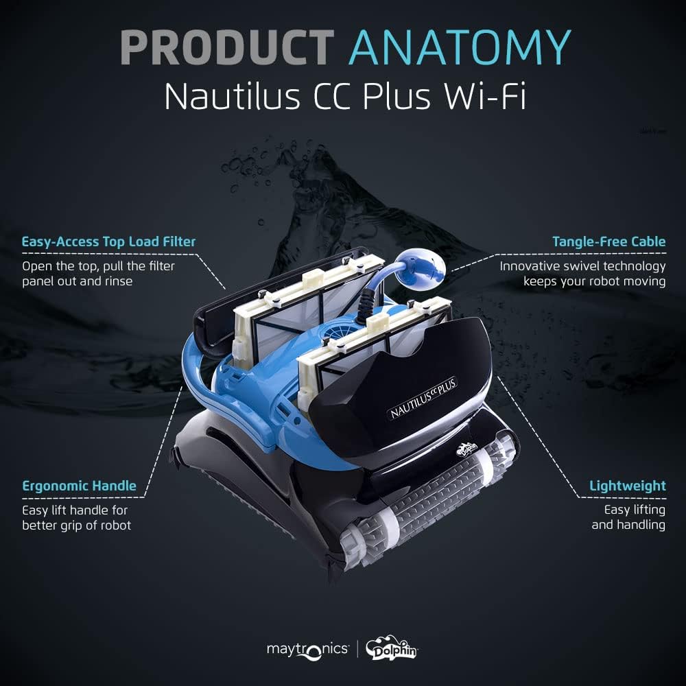 2026 Wi-fi Automatic Robotic Pool Vacuum Cleaner, Always Cleaning, Never Charging, with Wall Climbing Scrubber Brush, Ideal for In-ground Pools…