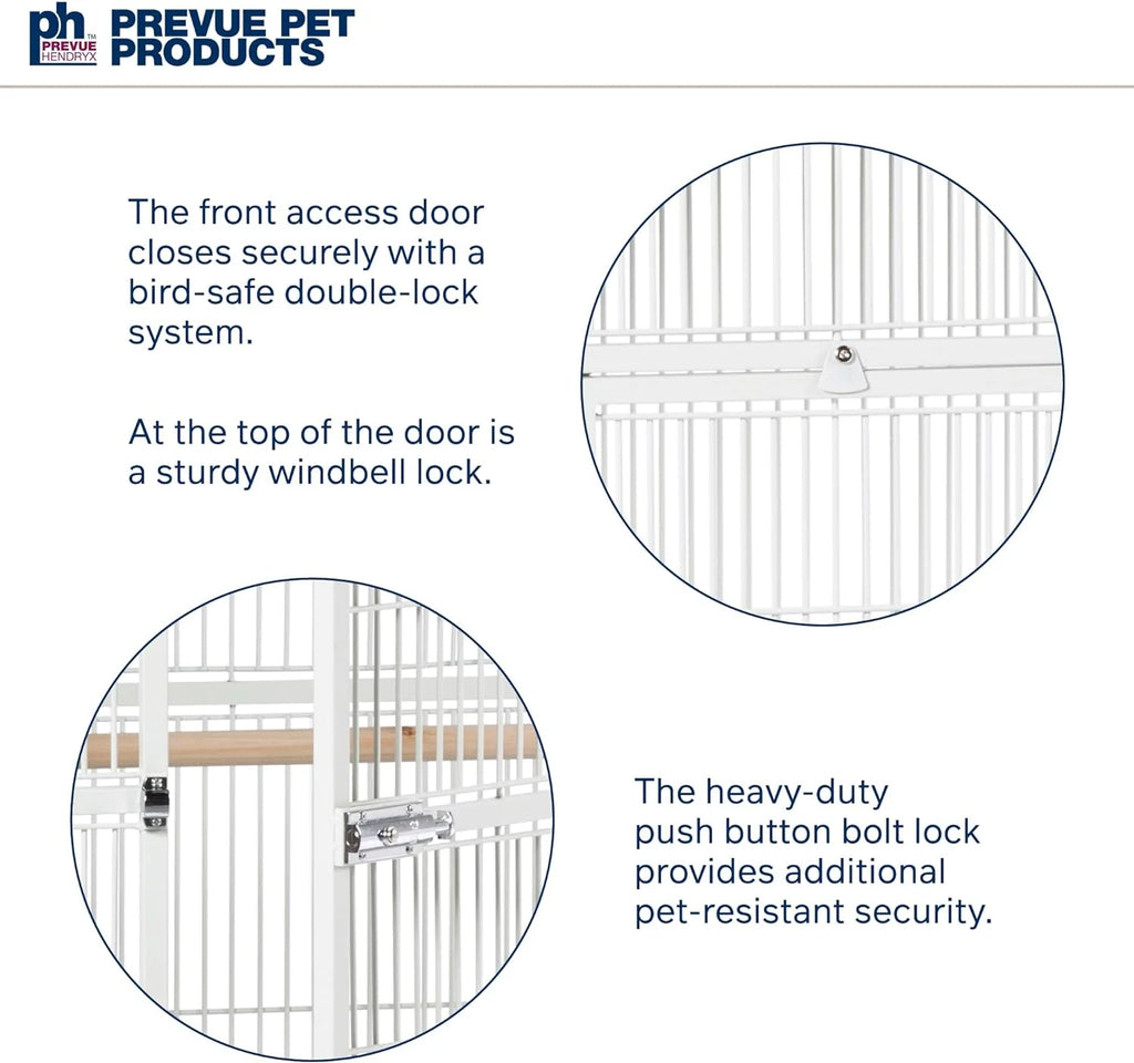 2026 Pet Products Wrought Iron Select Bird Cage 3154C, Chalk White, 36-Inch by 24-Inch by 66-Inch