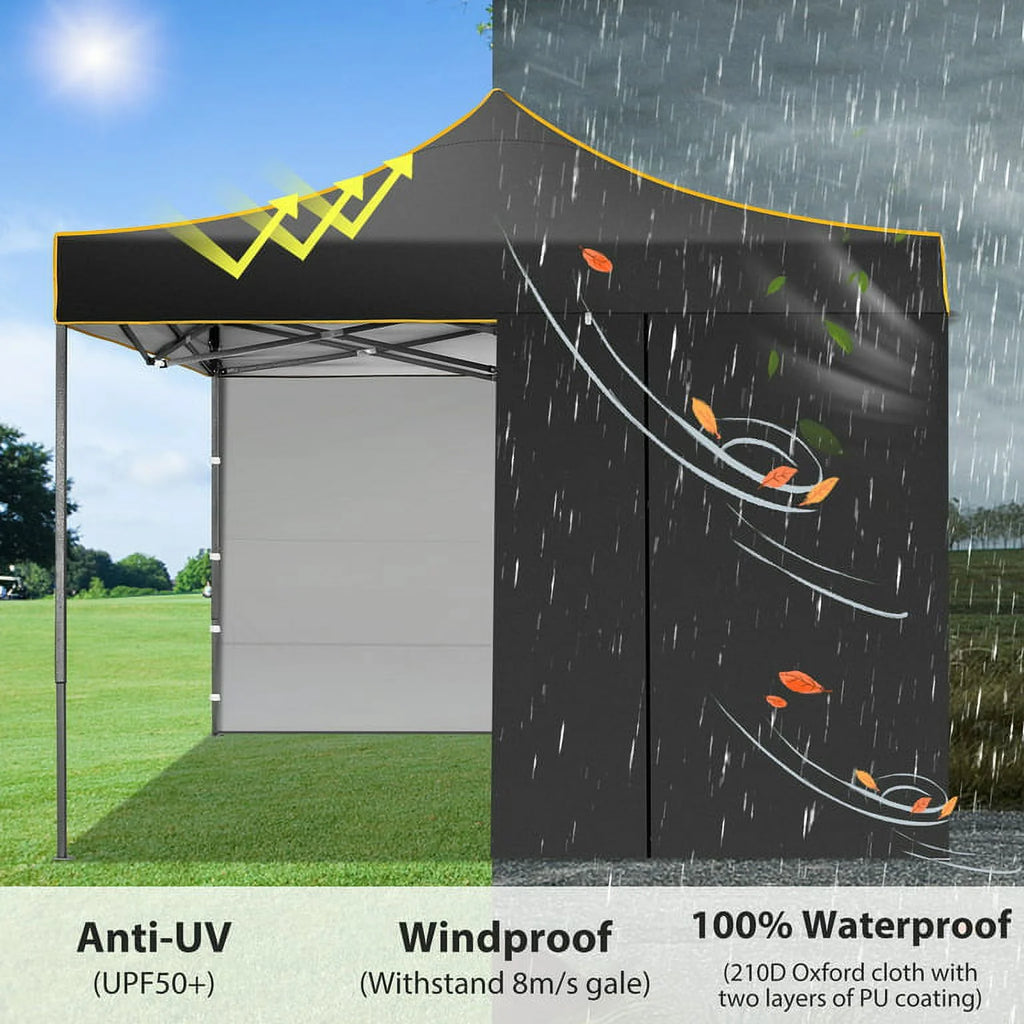2026 SANOPY 10'x10' Pop up Canopy Tent Anti-UV Waterproof Outdoor Gazebo Instant Party Wedding Backyard Canopy Tent Shade Shelter for Backyard, Patio, Parties,Khaki