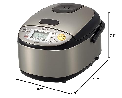 2026 Zojirushi Rice Cooker & Warmer, 3-Cups, Stainless Black