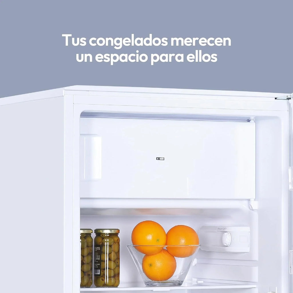 2026 Candy CCTOS 544WHN Frigorífico Mini con Congelador, Bajo Encimera, 40DB, Capacidad 109L, Cajón Verdulero, Temperatura Regulable, Luz LED, Puerta Reversible, Alto 85cm, Blanco
