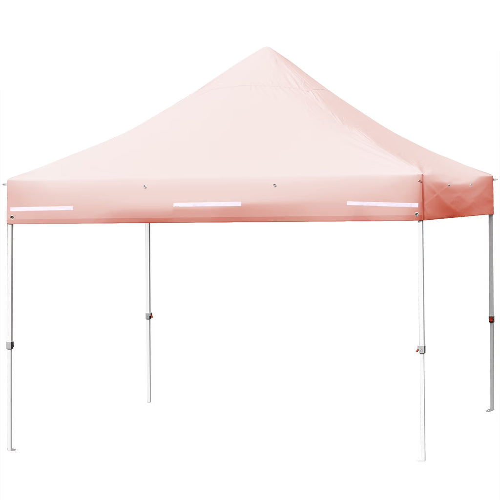 2026 Patiojoy 10x10ft Pop up Tent, 4 Height Adjustment Folding Camping Tent with Awning Blue