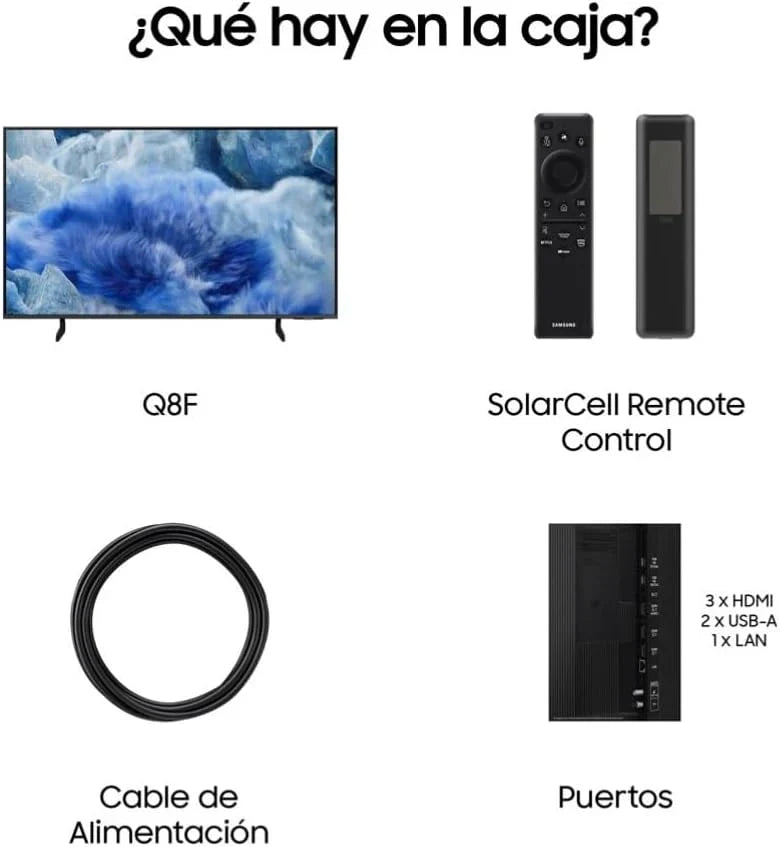 2026 TV 43 Pulgadas QLED Q8F 4K Smart TV con Vision AI, 100% Volumen de Color con Quantum Dot, el auténtico Quantum Dot y Motion Xcelerator
