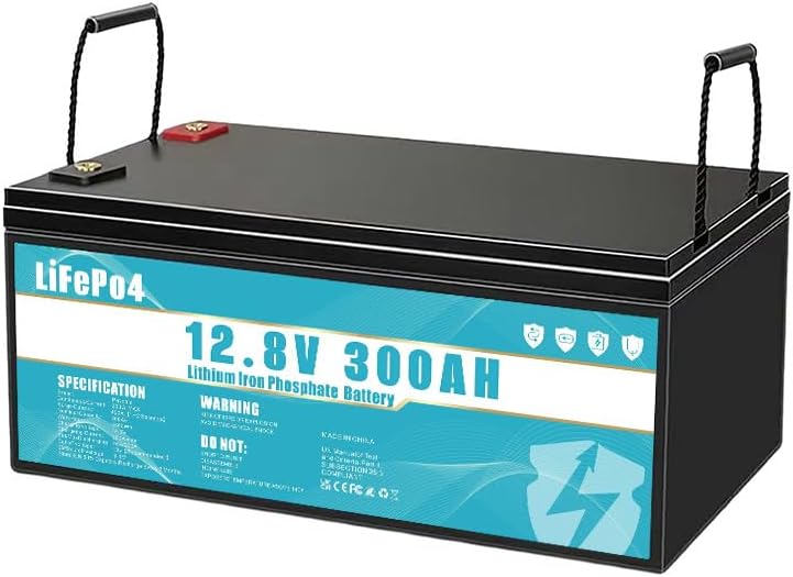 Batería LiFePO4 2026 de 12 V y 300 Ah, de fosfato de hierro y litio, equipada con BMS de 300 A, con una vida útil superior a 8 años, adecuada para acampada, energía solar, suministro de energía de emergencia, etc.