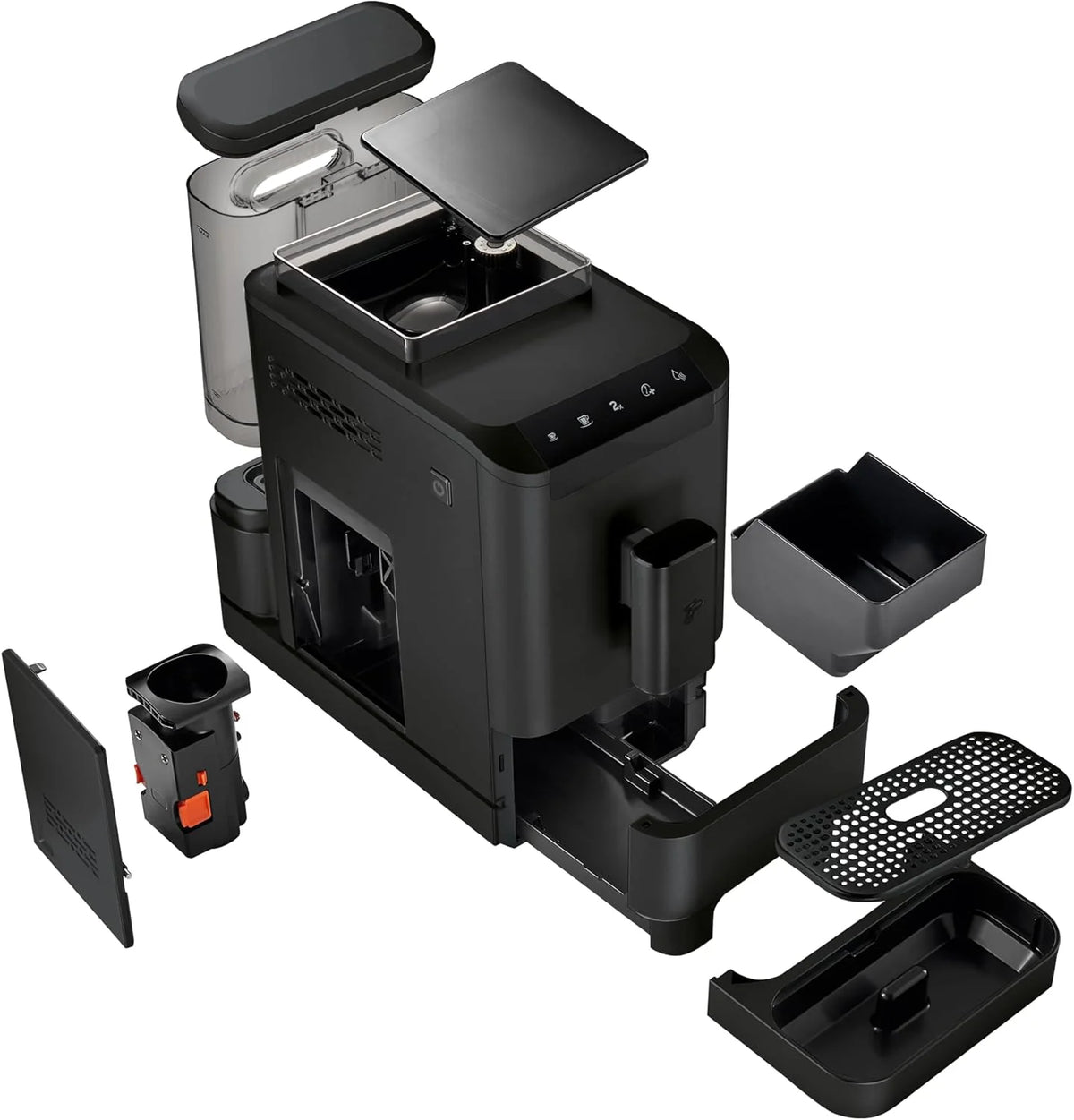 Cafetera automática Tchibo Esperto2 Caffè 2026 con función para 2 tazas (café crema y espresso), color negro granito. INCLUYE un kit de degustación de café GRATIS.