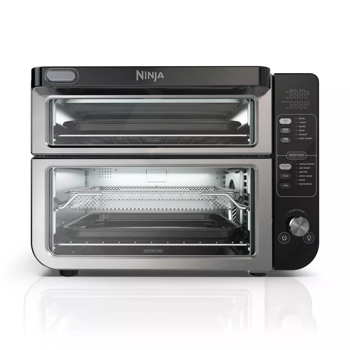 2026 12-in-1 Double Oven with FlexDoor, FlavorSeal Smart Finish, Rapid Top Oven, Convection and Air Fry Bottom Oven DCT401