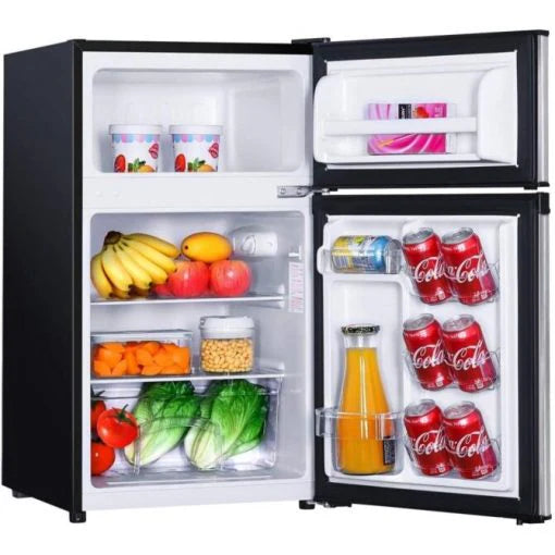 2026 Mini Fridge with Freezer, 3.1 Cu.ft Small Refrigerator, Compact Refrigerator with LED Light