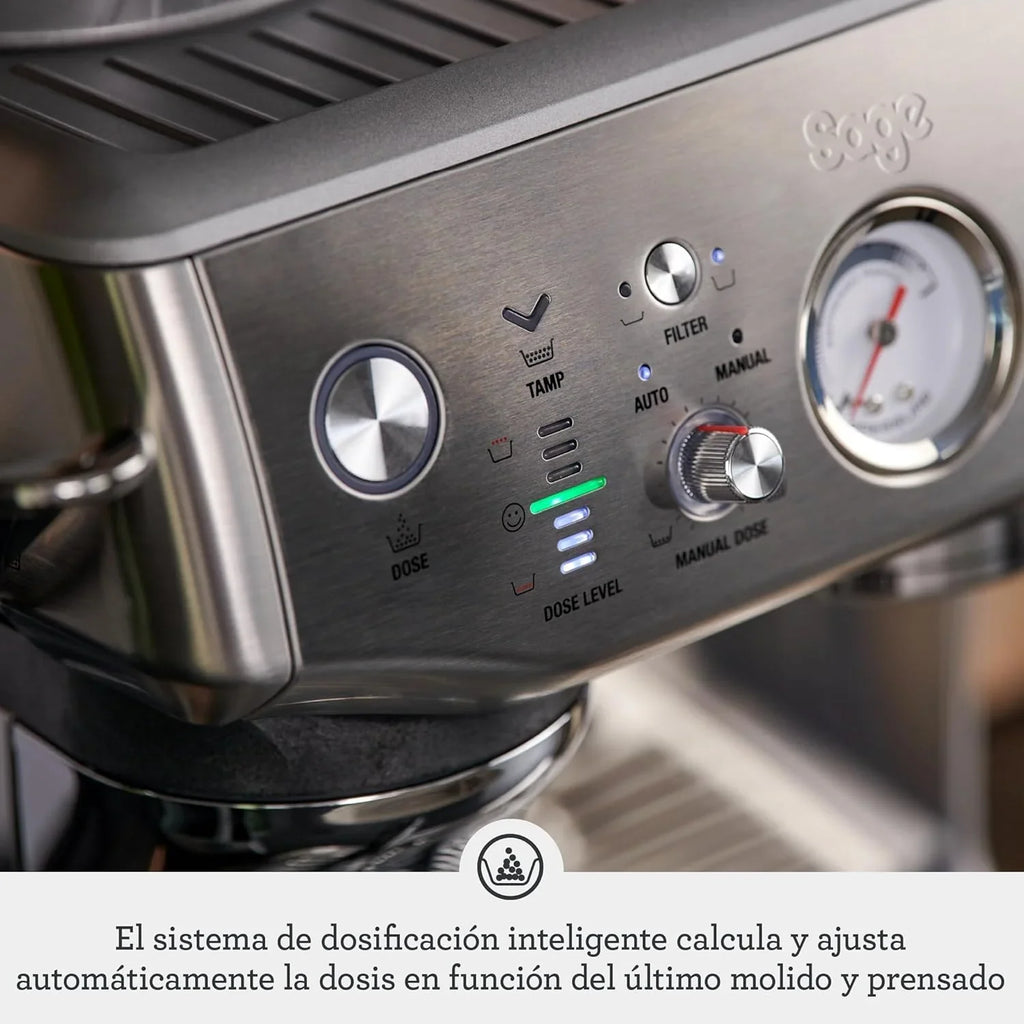 2026 Sage Barista Express Impress – Cafetera Profesional con Espumador de Leche Manual y Molinillo – 9 Bares, Control de Temperatura, 1850 W – Para Cappuccino, Latte y Espresso, Acero Inoxidable