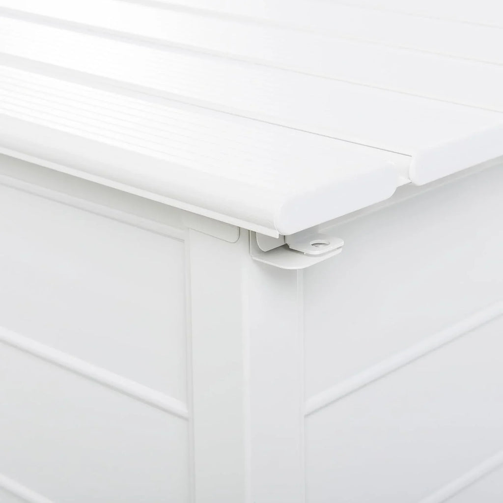 2026 Beliani Arcón para exterior de aluminio mueble de almacenaje de jardín blanco 113 x 50 cm Campalto