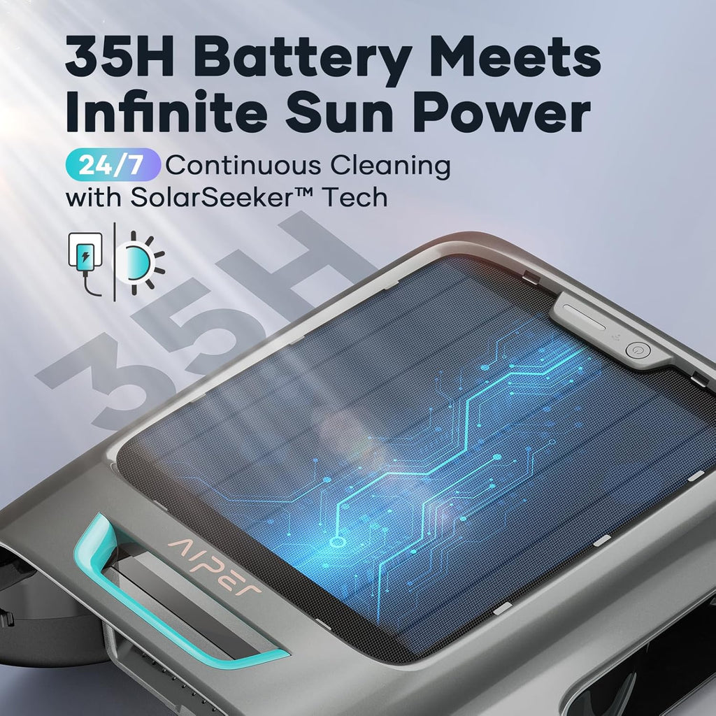 2026 Solar Pool Skimmer with App Support, 24/7 Cleaning, Dual Charging Modes, Smart Obstacle Avoidance, Ideal for All Swimming Pool Types