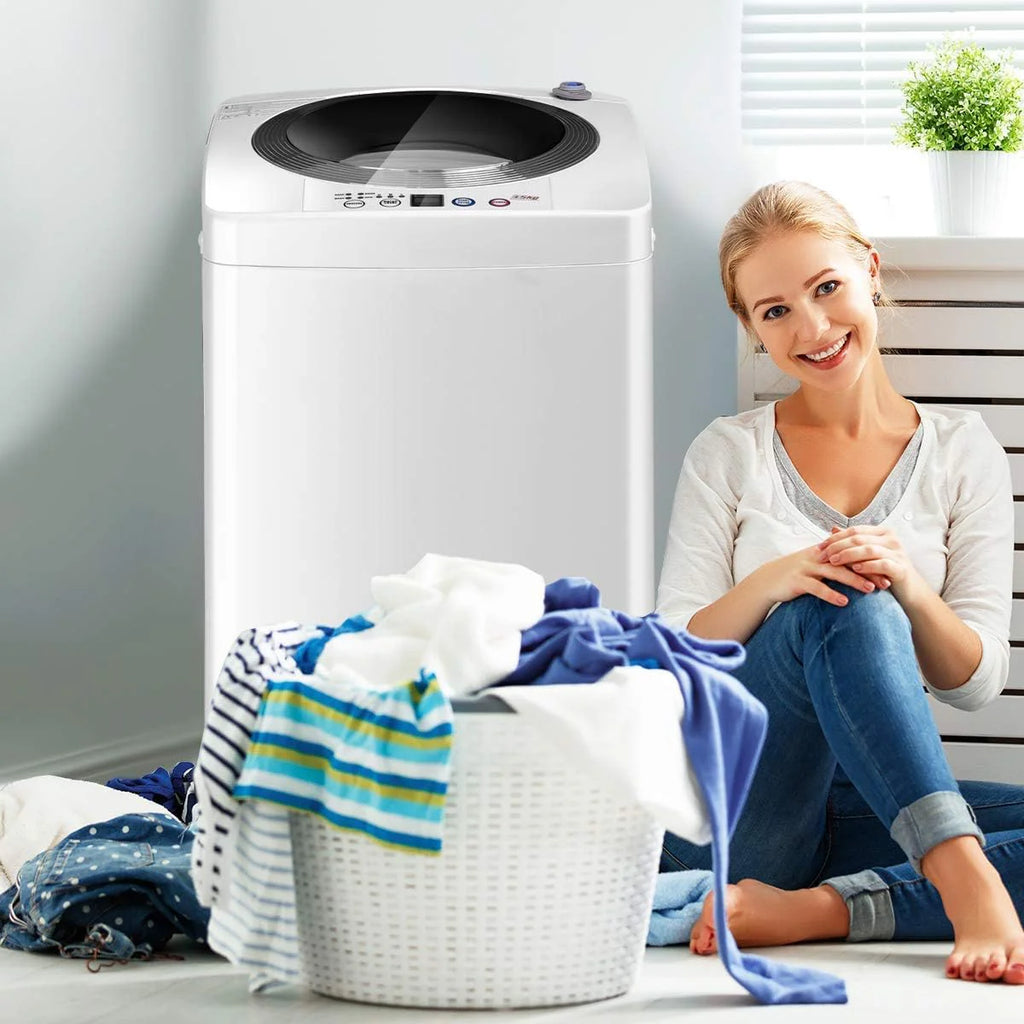 2026 Giantex Portable Washing Machine Full Automatic Washer and Dryer Combo with Built in Pump Drain 8 lbs Capacity Compact Laundry Washer Spin D