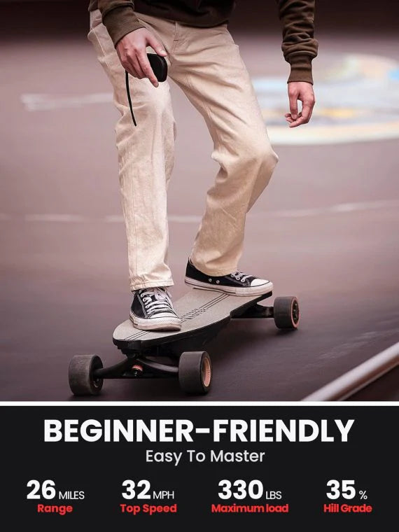 2026 Caribou Electric Skateboard – 32 MPH, 26 Mile Range, Dual 1000W Motors, Longboard for Adults & Teens, 6-Month Warranty