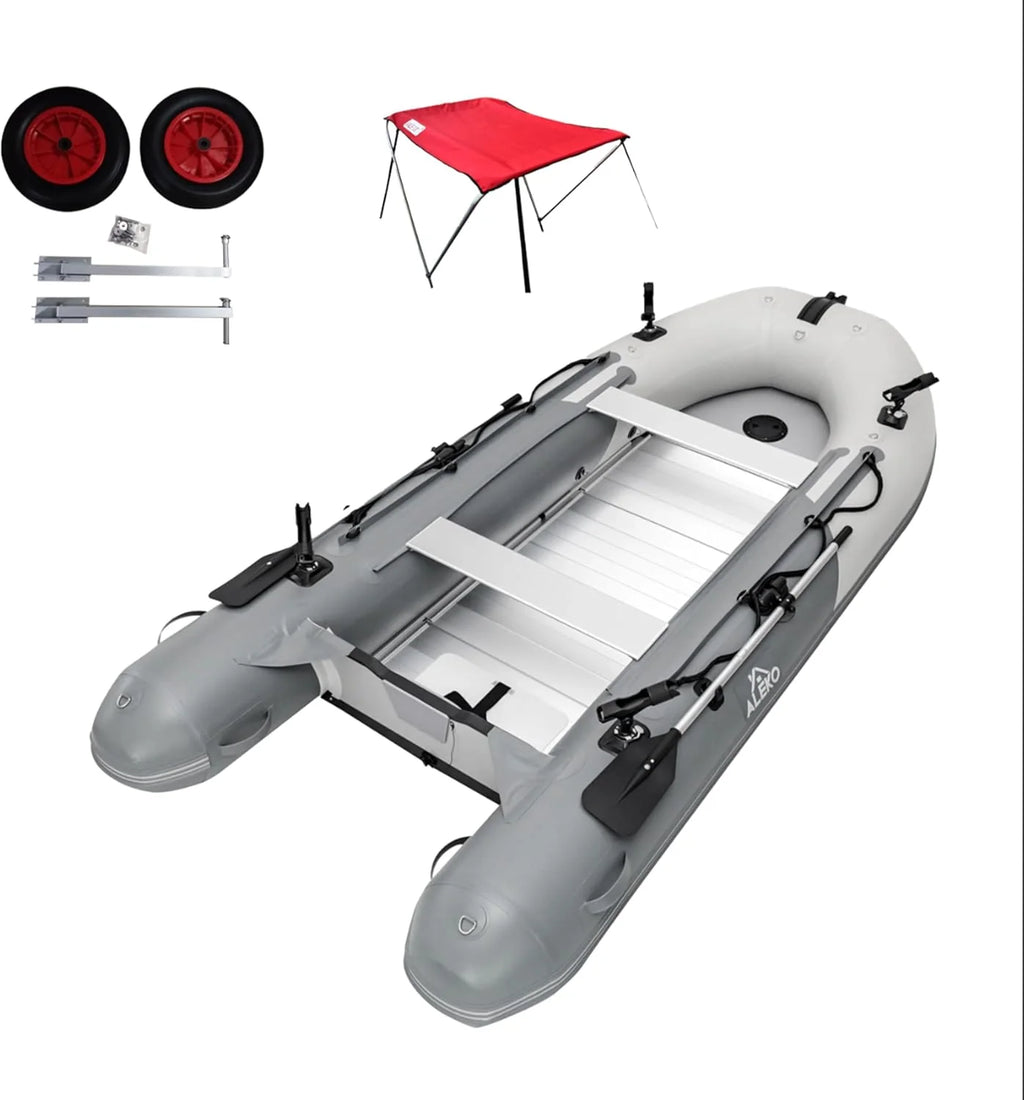 2026 Inflatable Boat | Yacht Dinghy Tender Raft | Multi Person Fishing Boat | Aluminum Floor Oars | Fishing Rod Holders | Heavy-duty Pvc | 2024…