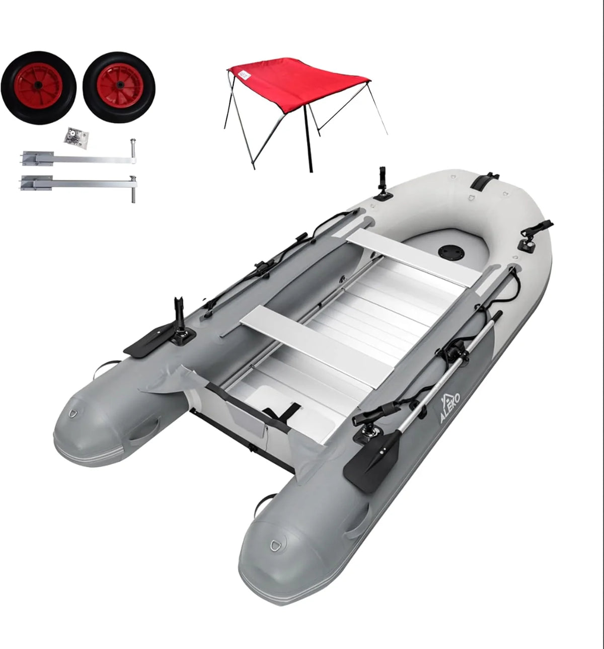 2026 Inflatable Boat | Yacht Dinghy Tender Raft | Multi Person Fishing Boat | Aluminum Floor Oars | Fishing Rod Holders | Heavy-duty Pvc | 2024…
