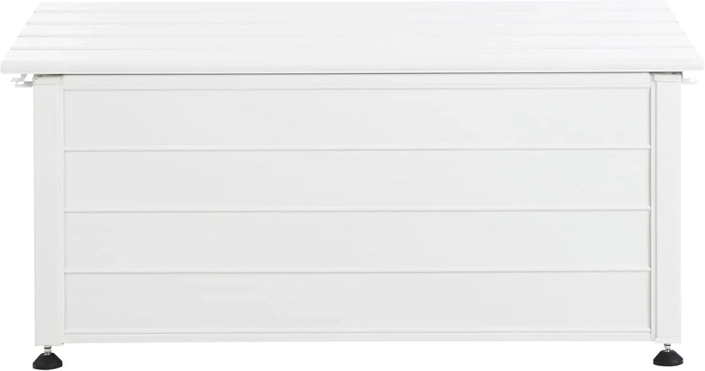 2026 Beliani Arcón para exterior de aluminio mueble de almacenaje de jardín blanco 113 x 50 cm Campalto