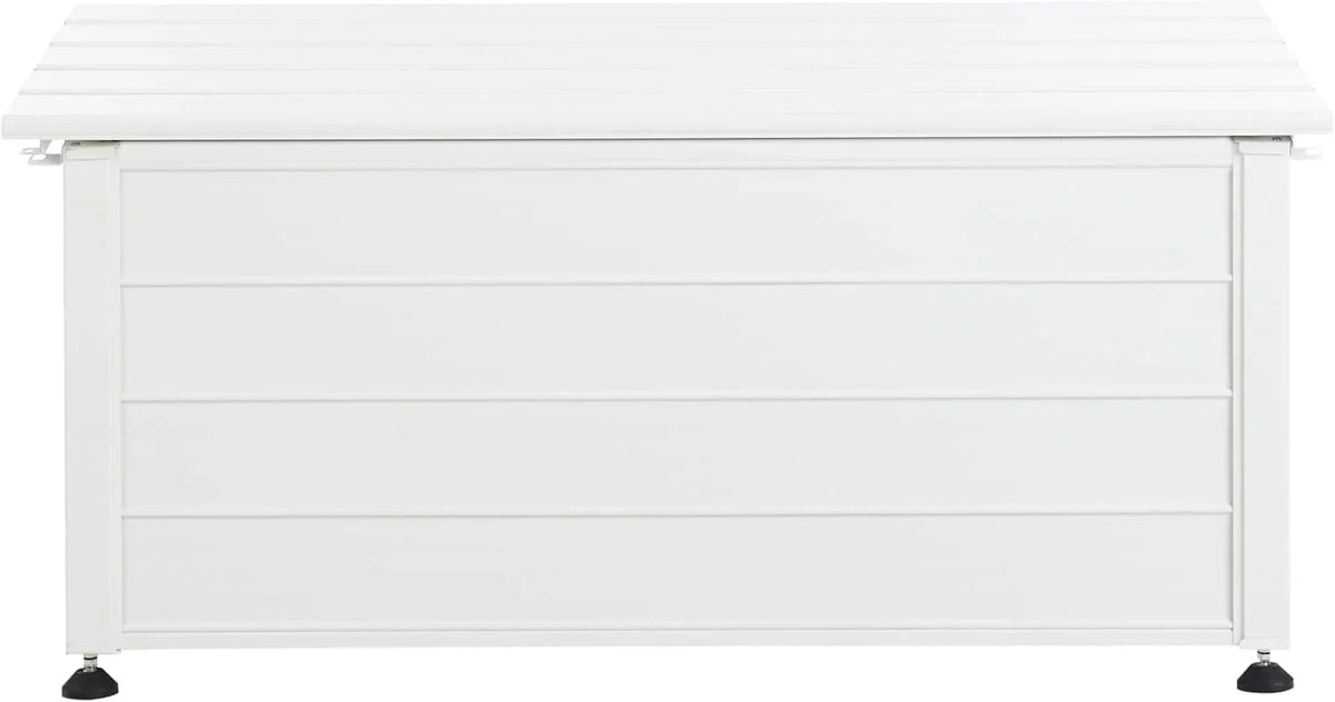 2026 Beliani Arcón para exterior de aluminio mueble de almacenaje de jardín blanco 113 x 50 cm Campalto