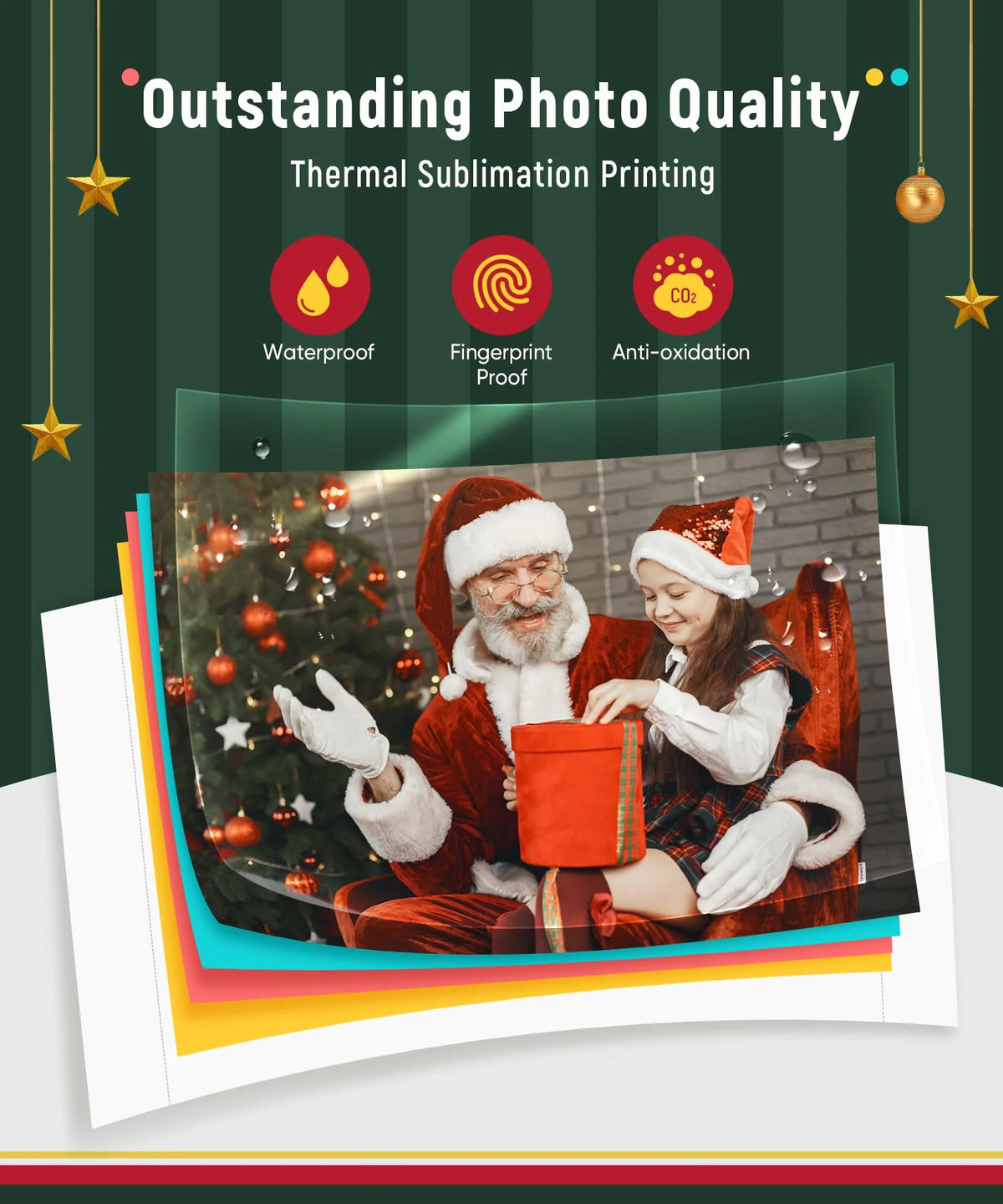 2026 Liene 4×6 Photo Printer with Wi-Fi, 100 Sheets, Thermal-Dye Sublimation, for iPhone & Android