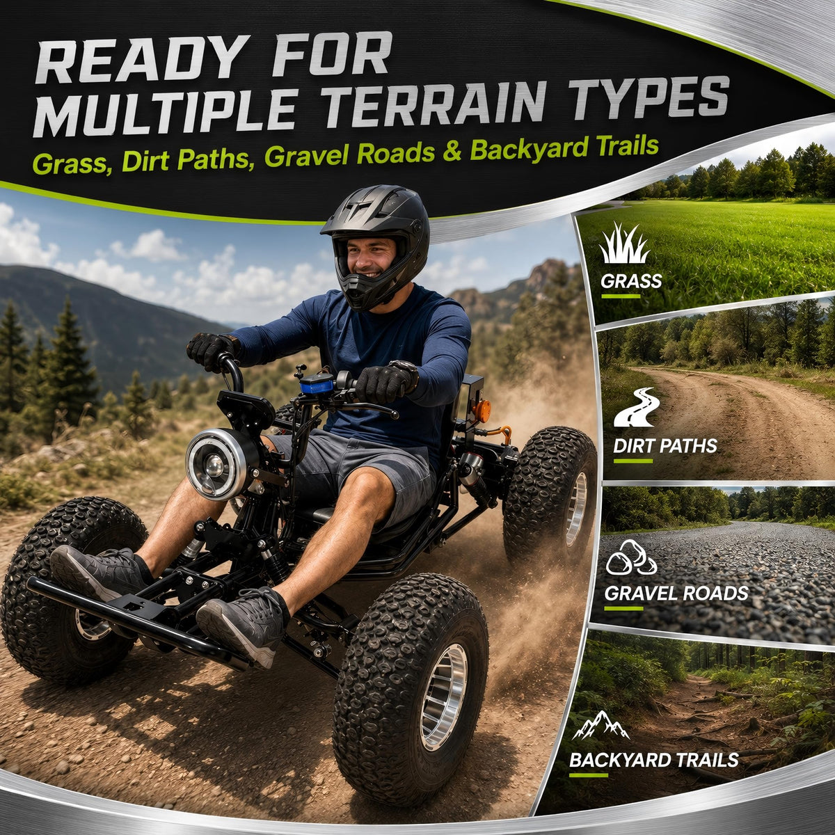 2026 72V 3000W Electric Off-Road Go Kart for Adults & Teens