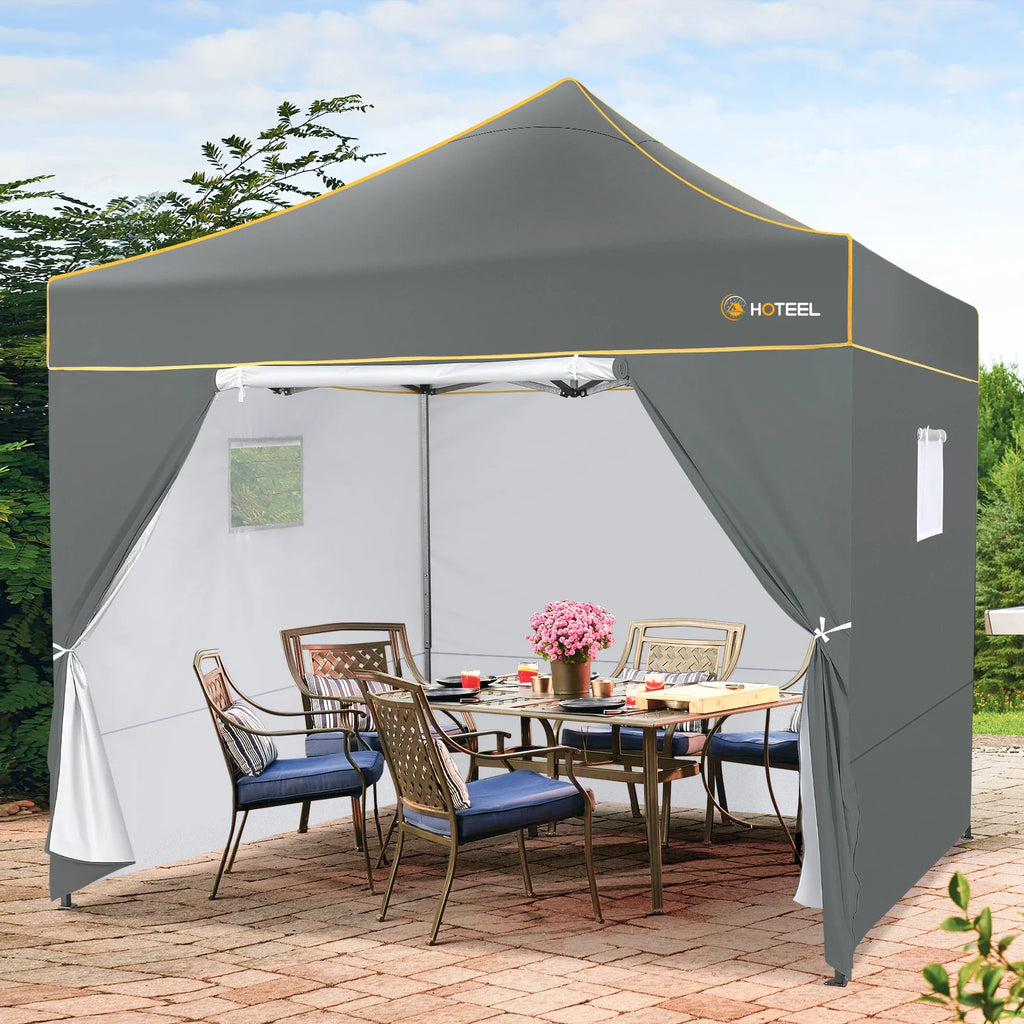 2026 SANOPY 10'x10' Pop up Canopy Tent Anti-UV Waterproof Outdoor Gazebo Instant Party Wedding Backyard Canopy Tent Shade Shelter for Backyard, Patio, Parties,Khaki