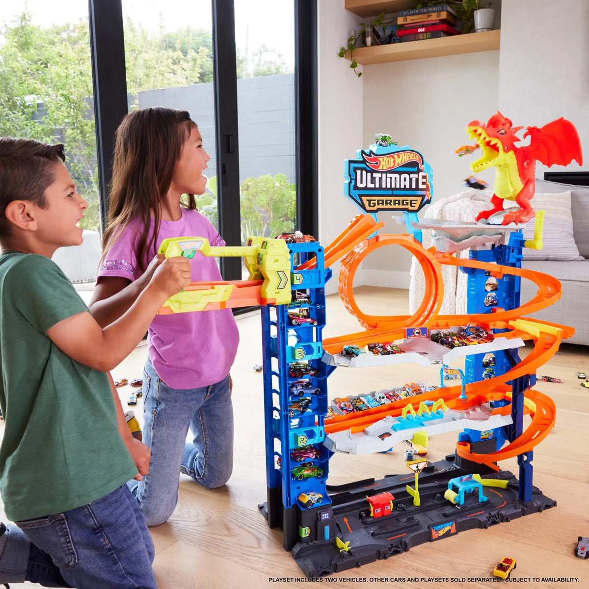 2026 Hot Wheels City Ultimate Garage Playset with 2 Die-Cast Cars, Storage for 50+ Cars Child Age 4-8