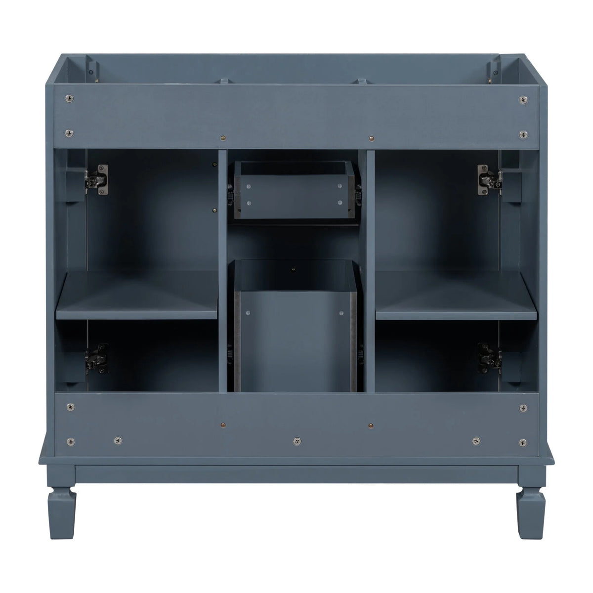 2026 Modern Bathroom Furniture Set, 36" Bathroom Vanity with Top Sink, 35" Wall Mounted Bathroom Storage Cabinet, Mirror Cabinet with 6 Shelves, Storage Cabinet with 2 Doors and 2 Drawers, Grey