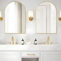 2026 Modern Arch Aluminum Bathroom Wall Mirror, Wall Mounted Vanity Mirror for Bathroom, Bedroom and Home Decor