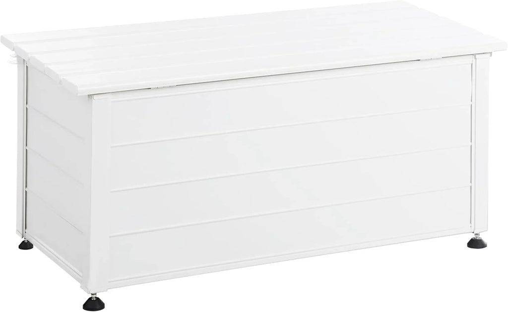 2026 Beliani Arcón para exterior de aluminio mueble de almacenaje de jardín blanco 113 x 50 cm Campalto