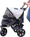 2026 Pet Gear No-Zip AT3 Pet Stroller for Cats/Dogs, Zipperless Entry, Easy One-Hand Fold, Jogging Tires, Removable Liner, Cup Holder + Storage Basket, 1 Model, 2 Colors