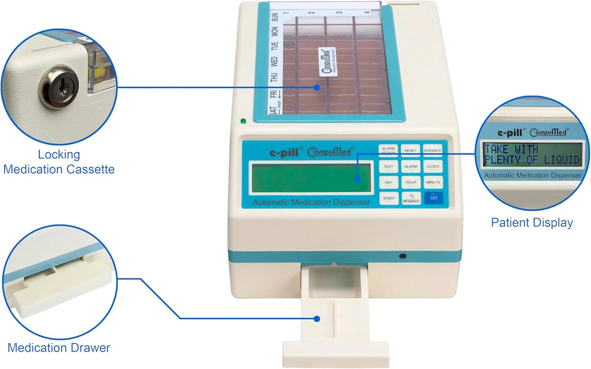 2026 Compumed - Tamper Resistant Automatic Pill Dispenser - AC Powered