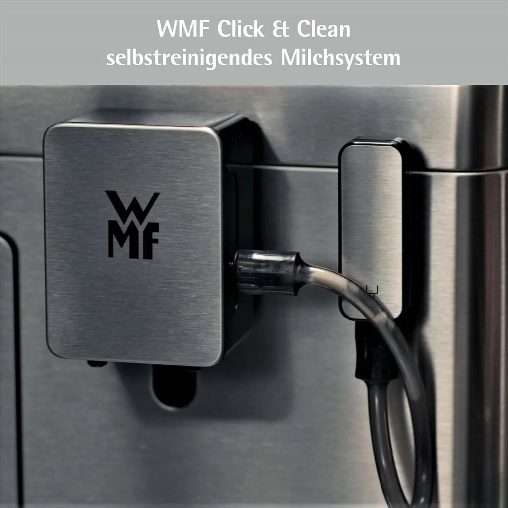 Cafetera automática WMF Perfection 640 de 2026 con sistema de leche, 16 especialidades de bebidas, doble termobloque, molinillo de acero inoxidable, almacenamiento de perfiles de usuario (640: WMF Perfection 640 con sistema de leche)