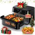 2026 12QT 12-in-1 Dual Air Fryer with Flex Basket & 50PCS Paper Liners